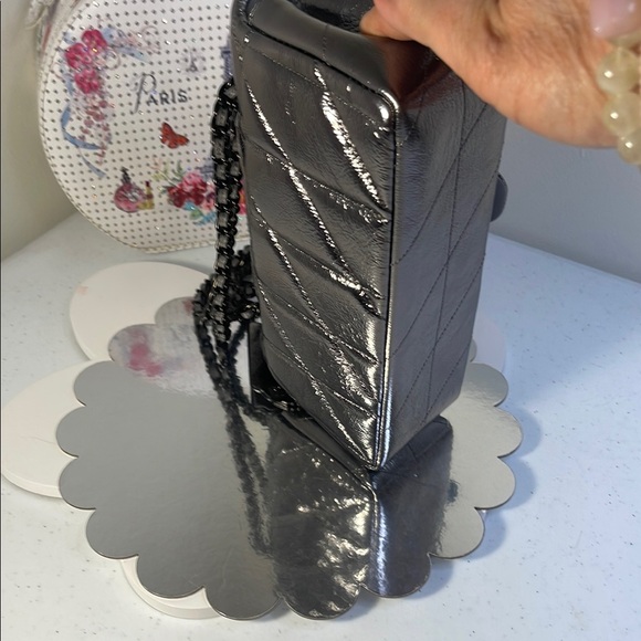 Coach Silver Metallic Quilted Shoulder Bag - Picture 6 of 16